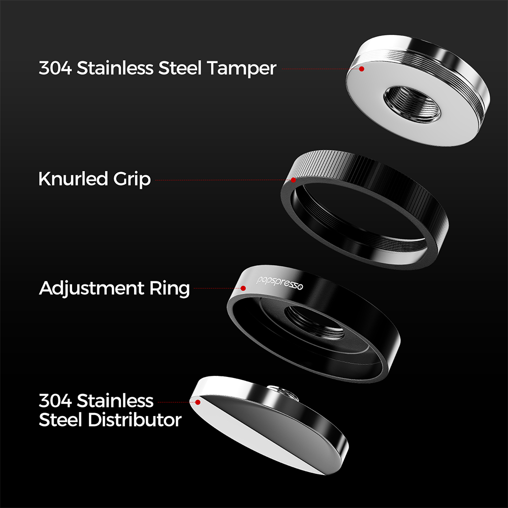 Popspresso Dual-Head Coffee Distributor & Tamper